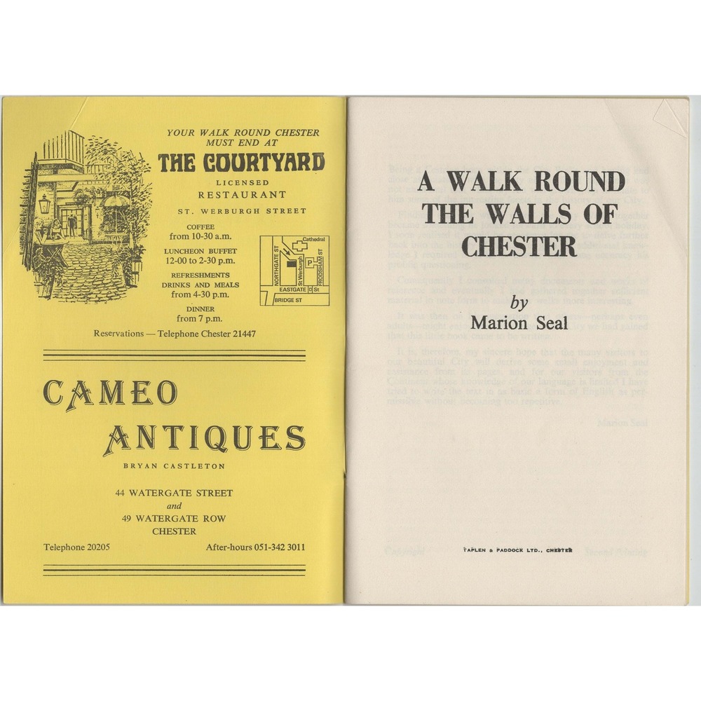 A Walk Round The Walls of Chester by Marion Seal Vintage Guidebook Booklet - Picture 3 of 3